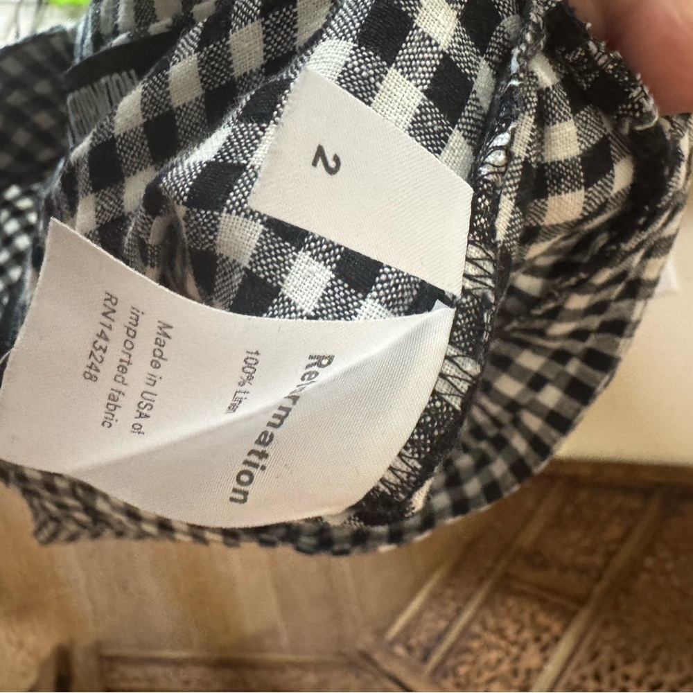 Reformation Gingham Pedal Pushers Capris - image 5
